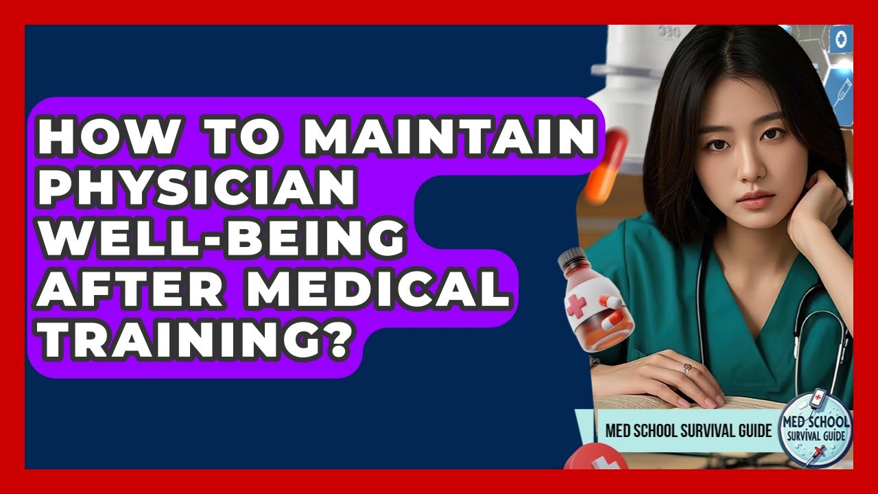 How To Maintain Physician Well-being After Medical Training? - Med School Survival Guide